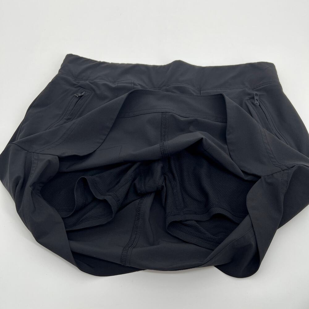 Athleta Trekkie North Mid Rise Skort Womens 4 Black Short Zip Pockets Golf Short - Picture 8 of 8